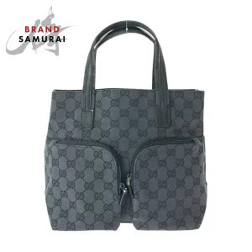 Gucci Handbag tote bag black GG canvas leather